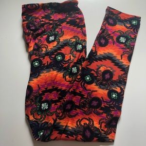 NWT Lularoe TC2 spider Aztec Halloween leggings
